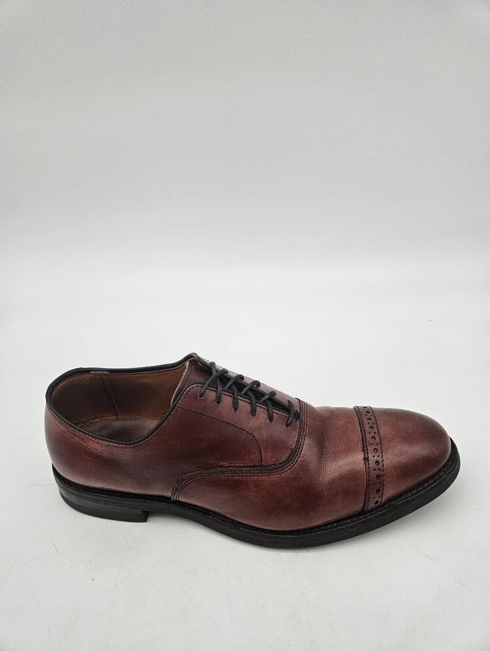 Allen Edmunds 5th Avenue Cap To Oxford Men's Dress Shoes Size 9C Brown Lace Up